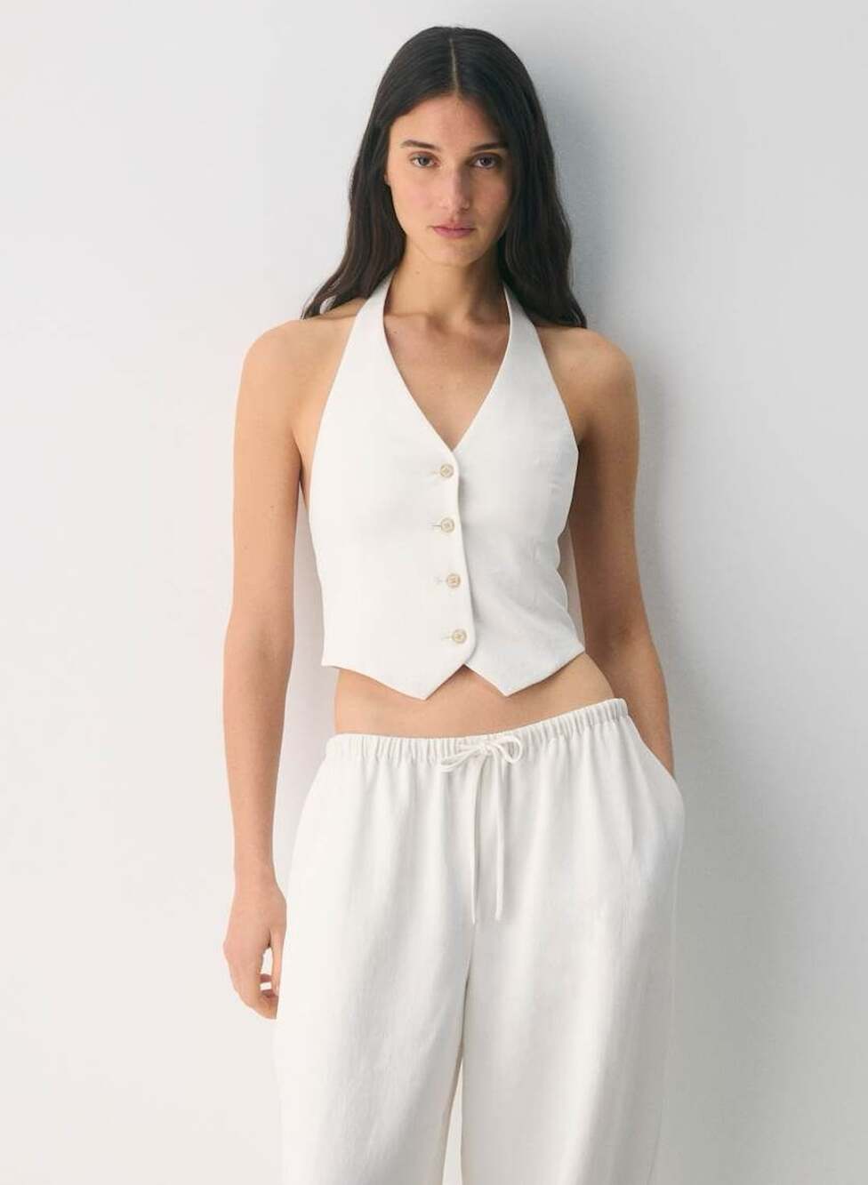 Wilfred Vito Vest Size 4 White Halter Crepette